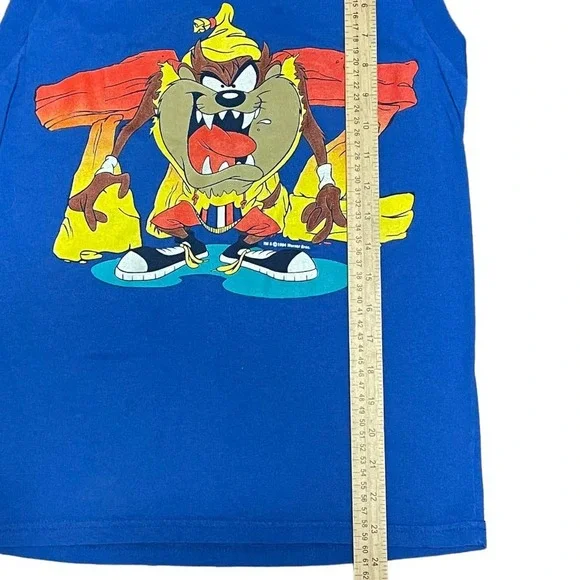 PCA Athletic VTG 90s Looney Tunes Taz Basketball Tank Sz 14/16 - Picture 4 of 6